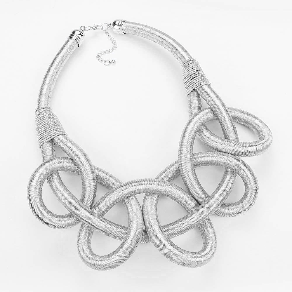iLLASPARKZ Glitter Fabric Twist Collar Necklace