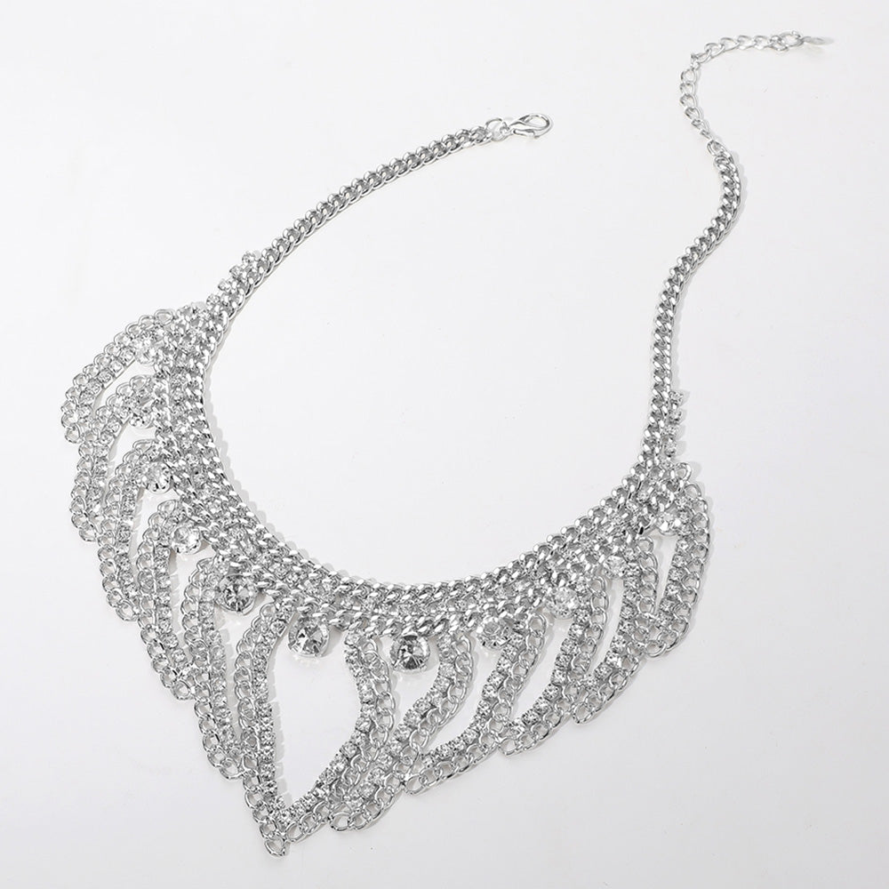 iLLASPARKZ Stone Cluster Pointed Chunky Abstract Chain Necklace