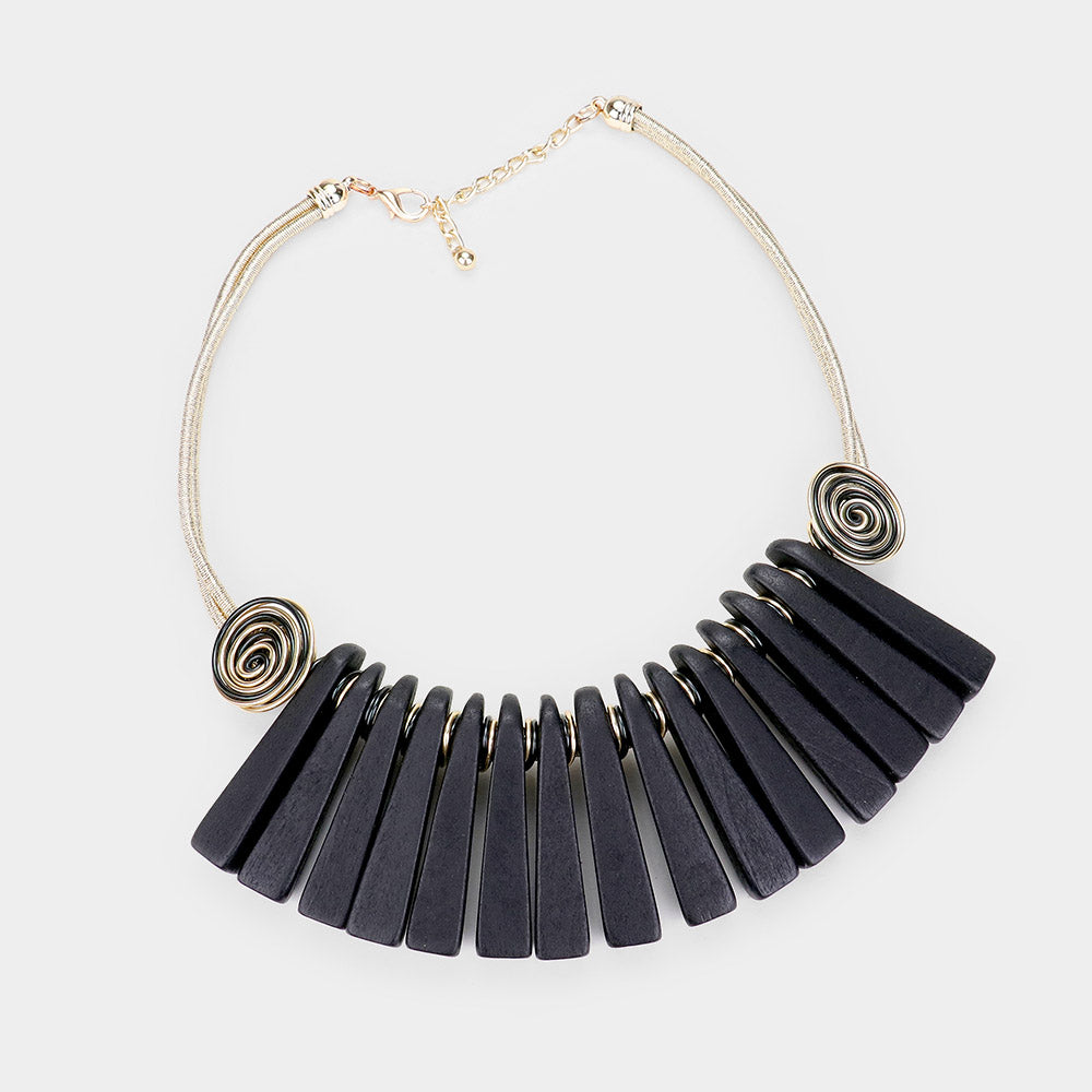 iLLASPARKZ Wood Bar Collar Necklace