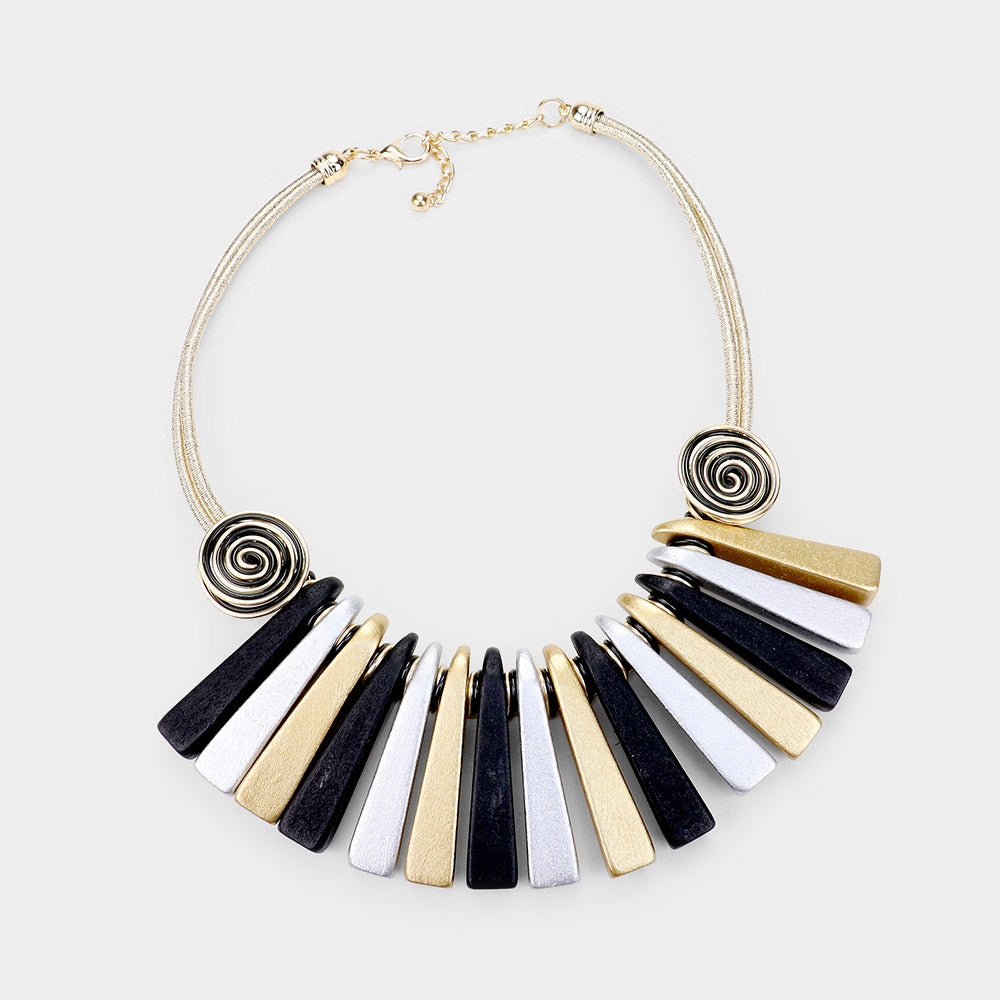 iLLASPARKZ Wood Bar Collar Necklace