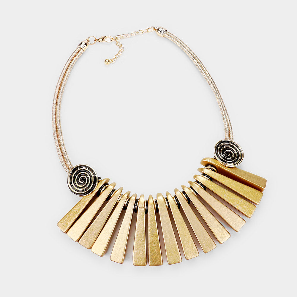 iLLASPARKZ Wood Bar Collar Necklace