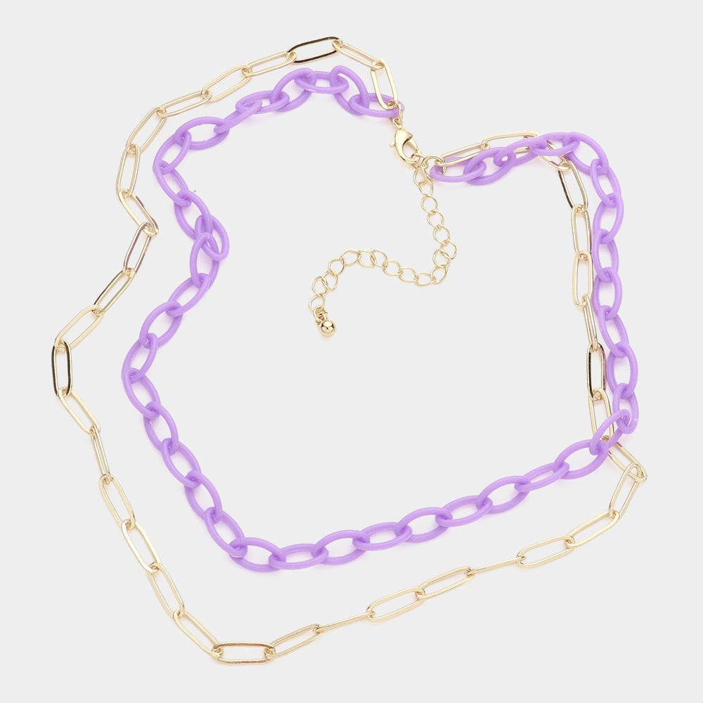 iLLASPARKZ Double Layered Chain Necklace
