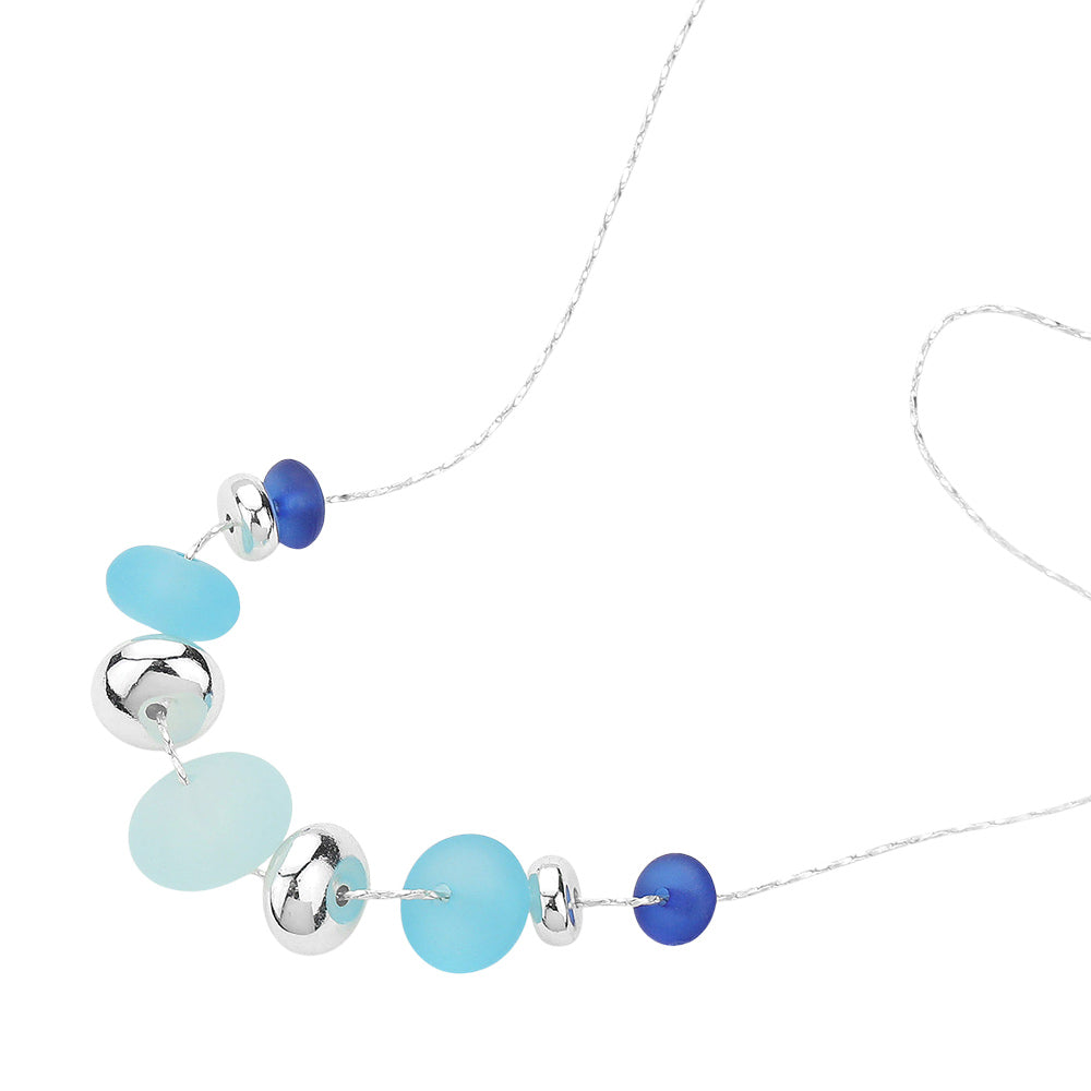 iLLASPARKZ Sea Glass Pebble Beaded Necklace