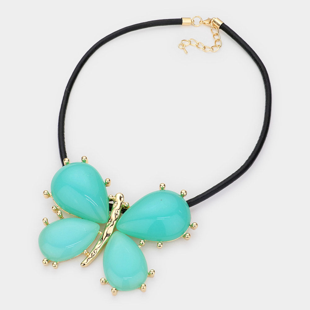iLLASPARKZ Teardrop Bead Butterfly Necklace