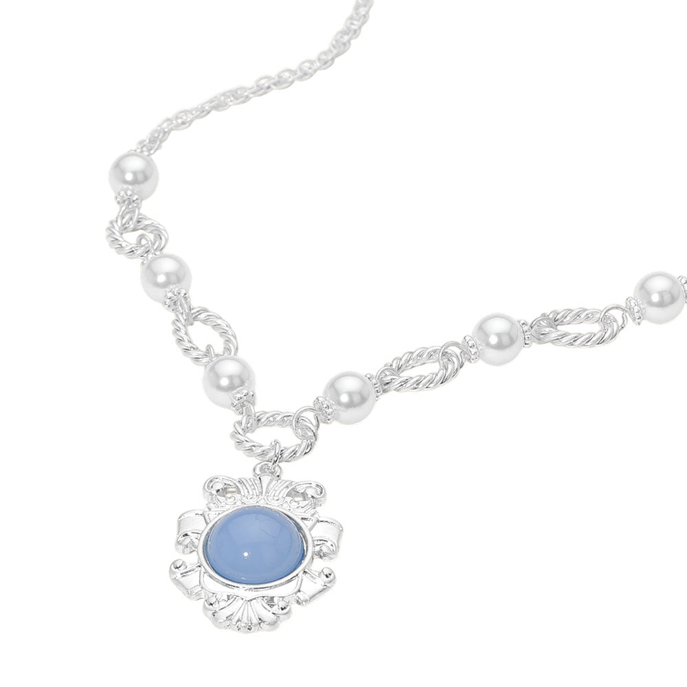 iLLASPARKZ Vintage Medallion Pearl Necklace