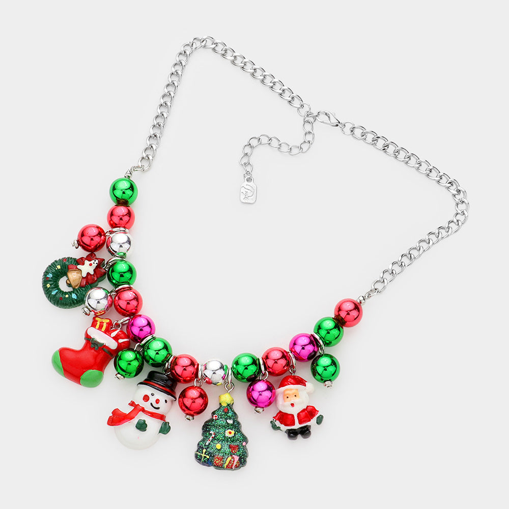 iLLASPARKZ Christmas Charm Statement Necklace