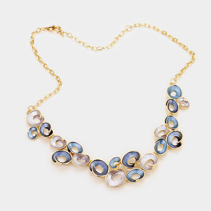 iLLASPARKZ Swirl Cluster Vine Statement Necklace