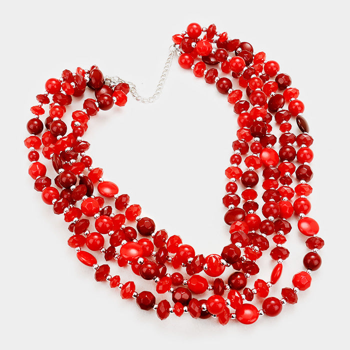 iLLASPARKZ Layered Multi Bead Bib Necklace