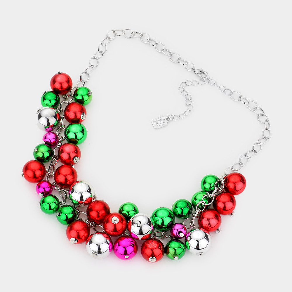 iLLASPARKZ Christmas Ornament Jingle Bell Cluster Necklace