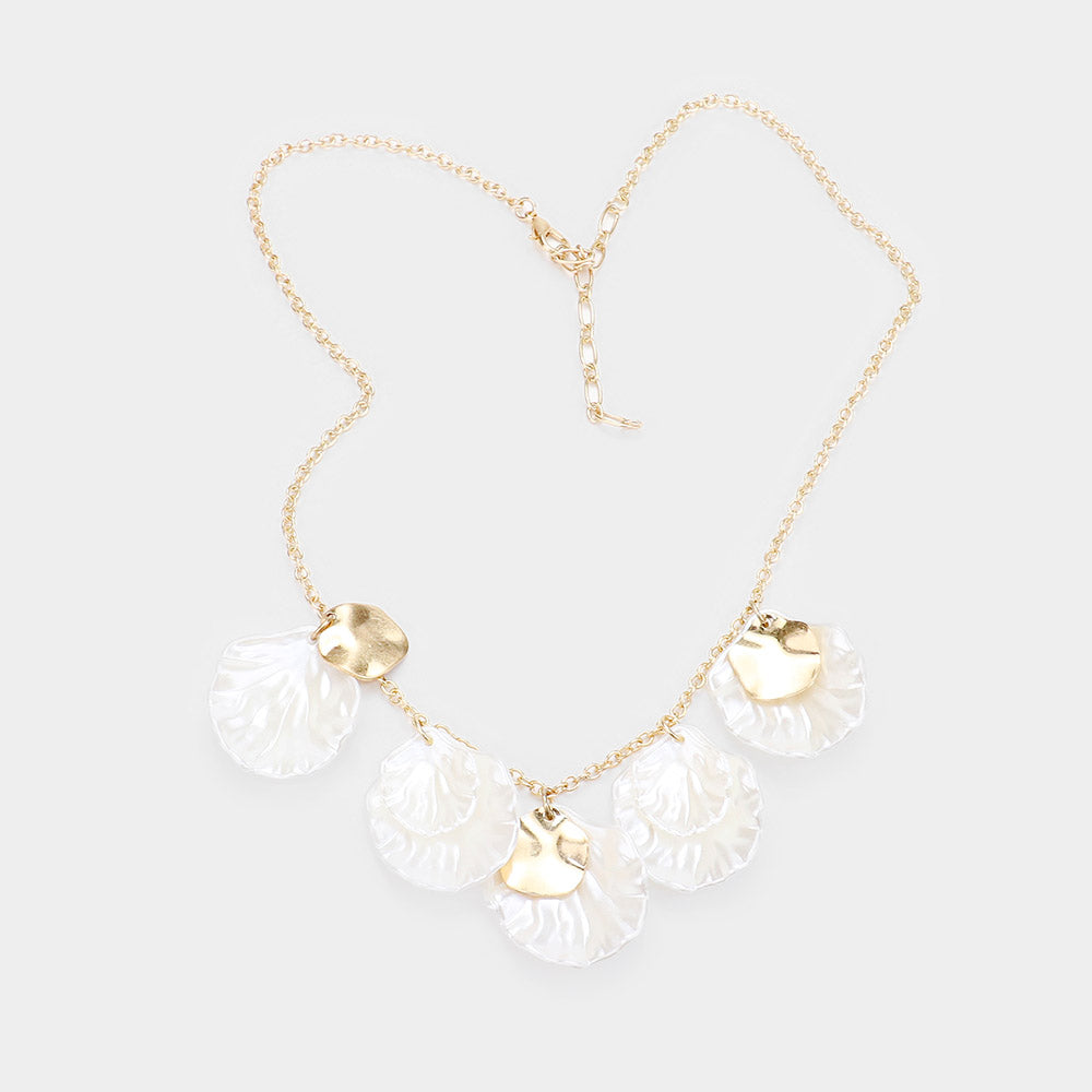 iLLASPARKZ Mother of Pearl Shell Drop Collar Necklace