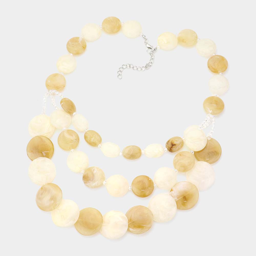 iLLASPARKZ Marble Beads Layered Necklace