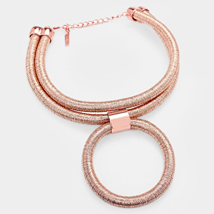 iLLASPARKZ Two Layered Metallic Coil Necklace