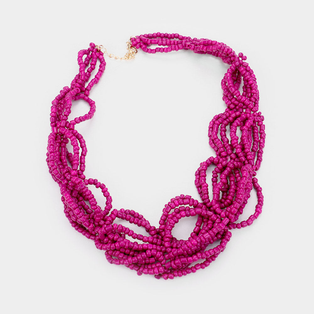 iLLASPARKZ Faceted Beaded Collar Necklace