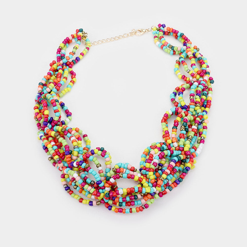 iLLASPARKZ Faceted Beaded Collar Necklace