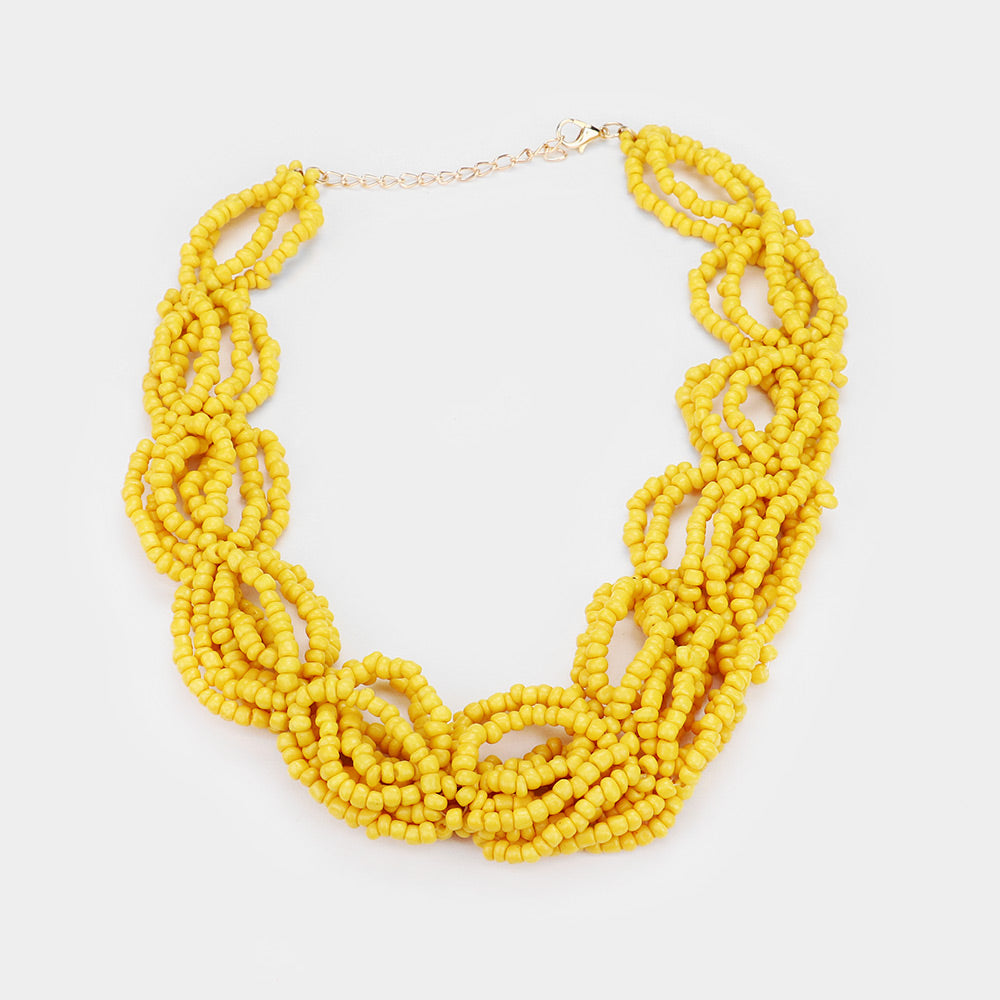 iLLASPARKZ Faceted Beaded Collar Necklace