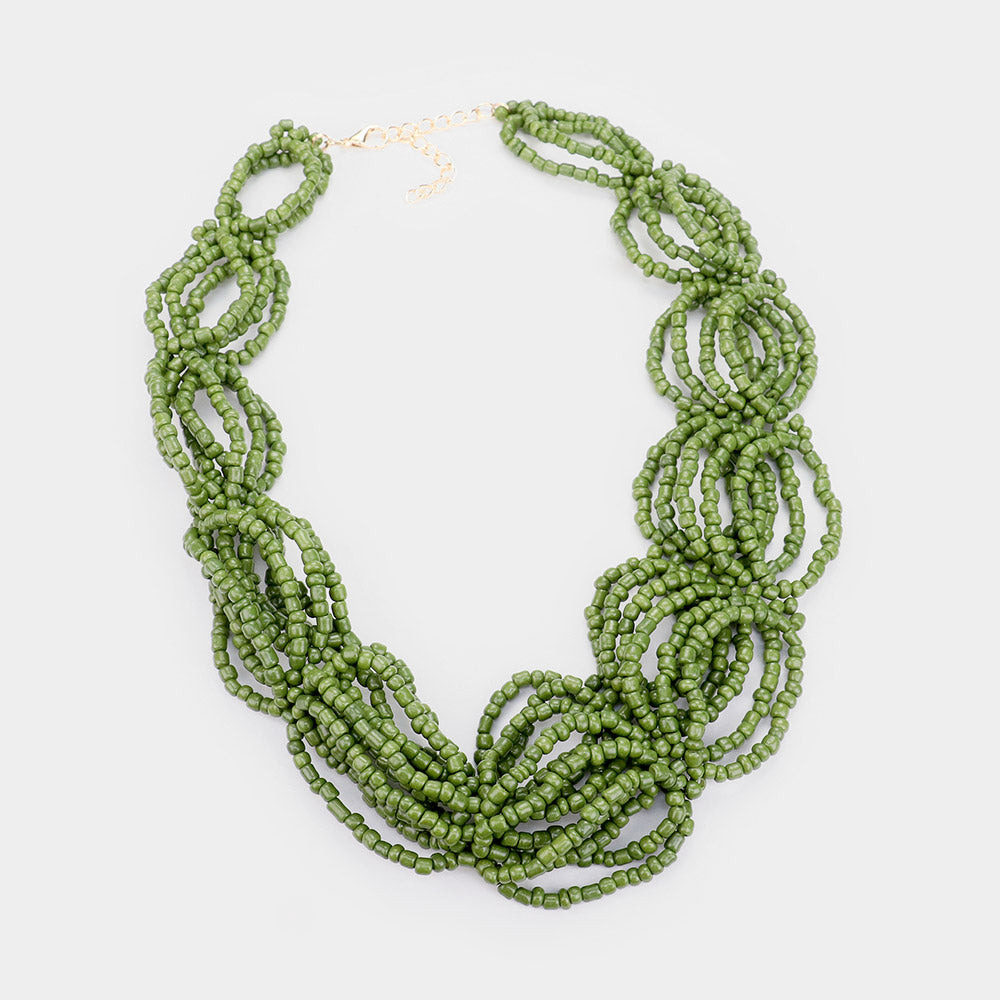 iLLASPARKZ Faceted Beaded Collar Necklace