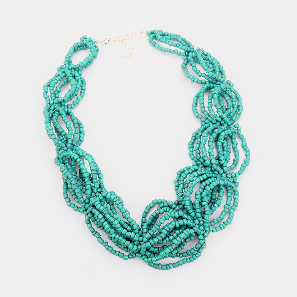 iLLASPARKZ Faceted Beaded Collar Necklace