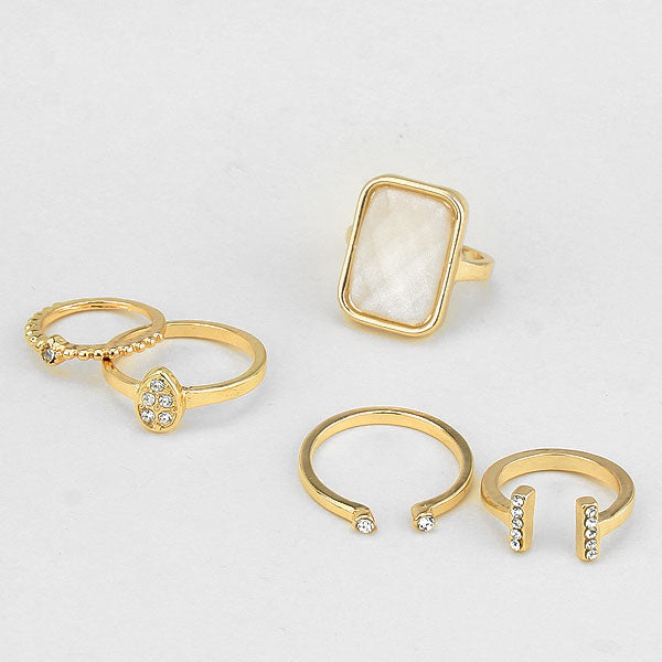 iLLASPARKZ Shimmer Jewel Free Ring Set