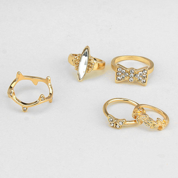 iLLASPARKZ Bow Free Ring Set