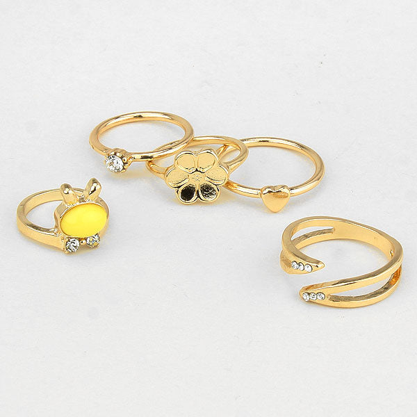 iLLASPARKZ Flower Free Ring Set