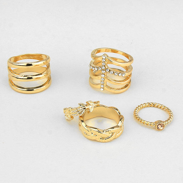 iLLASPARKZ Chevron Free Ring Set