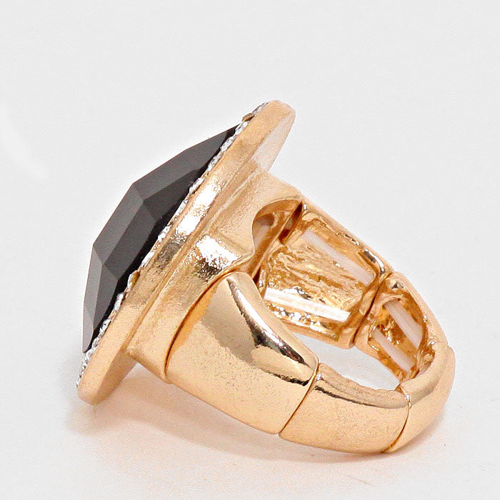 iLLASPARKZ Crystal Trimmed Gemstone Stretch Ring