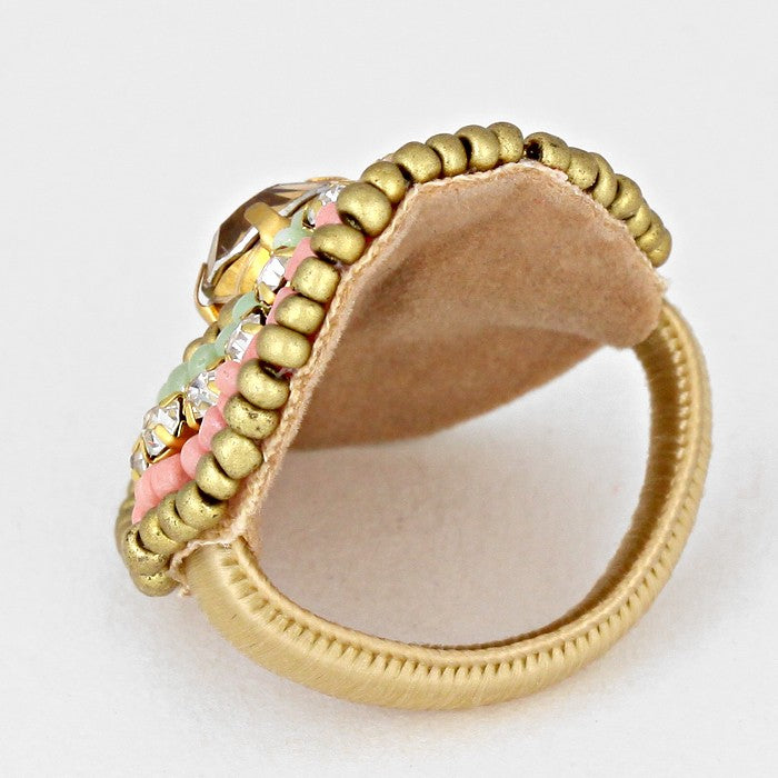 iLLASPARKZ Boho Bead Cluster Stretch Ring