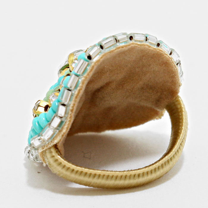 iLLASPARKZ Boho Bead Cluster Stretch Ring