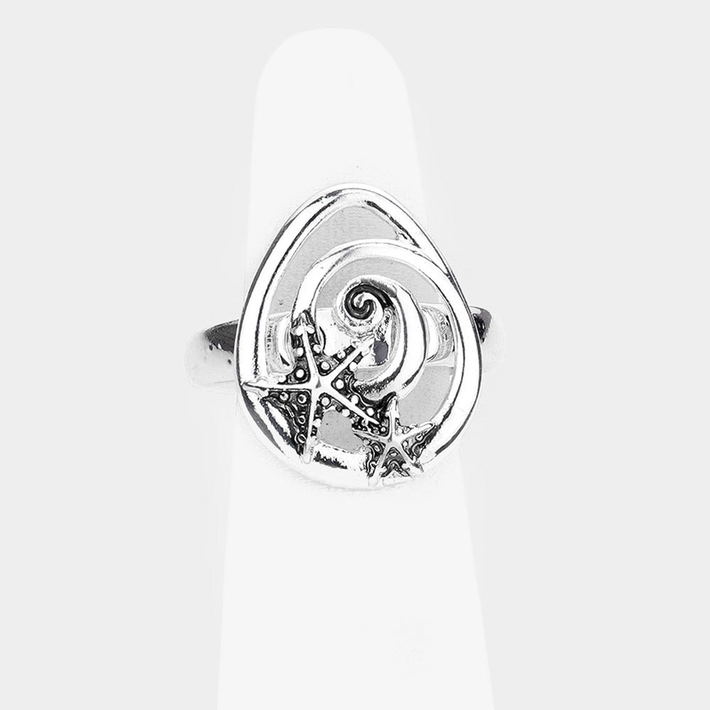 iLLASPARKZ Antique Metal Turtle Stretch Ring