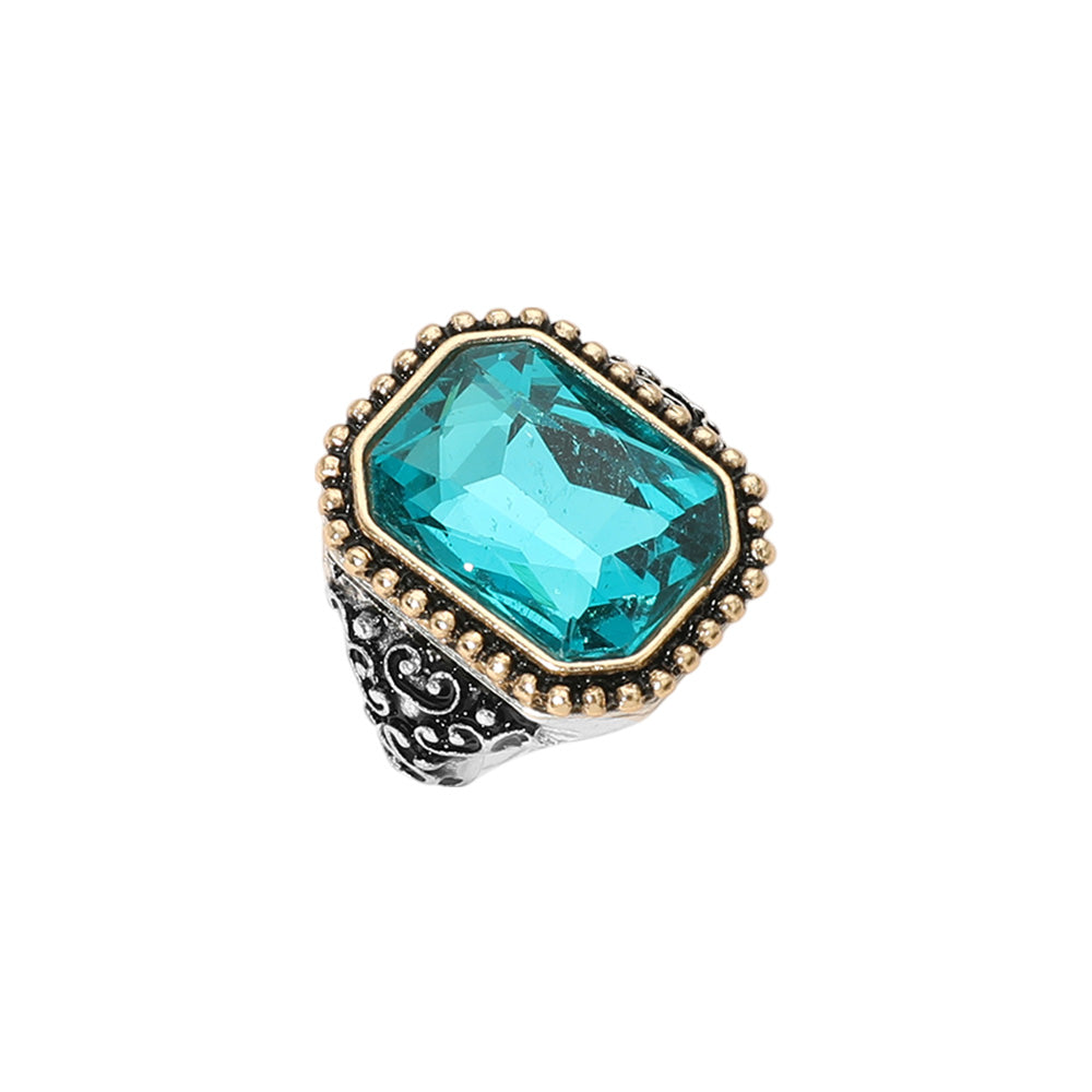 iLLASPARKZ Rectangle Stone Stretch Ring