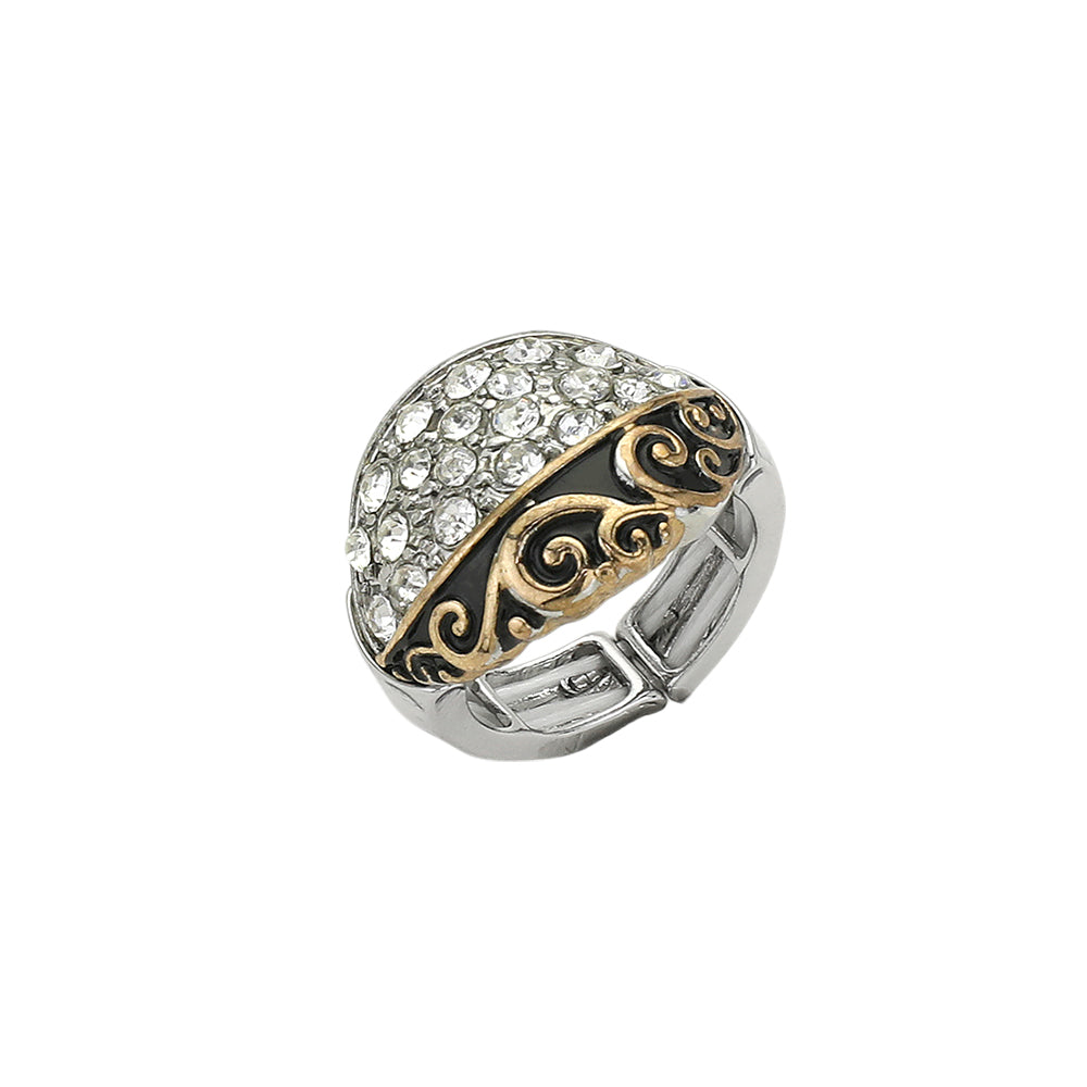 iLLASPARKZ Stone Paved Western Dome Stretch Ring