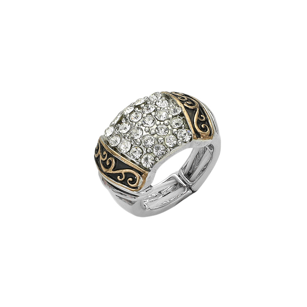 iLLASPARKZ Stone Paved Western Dome Stretch Ring