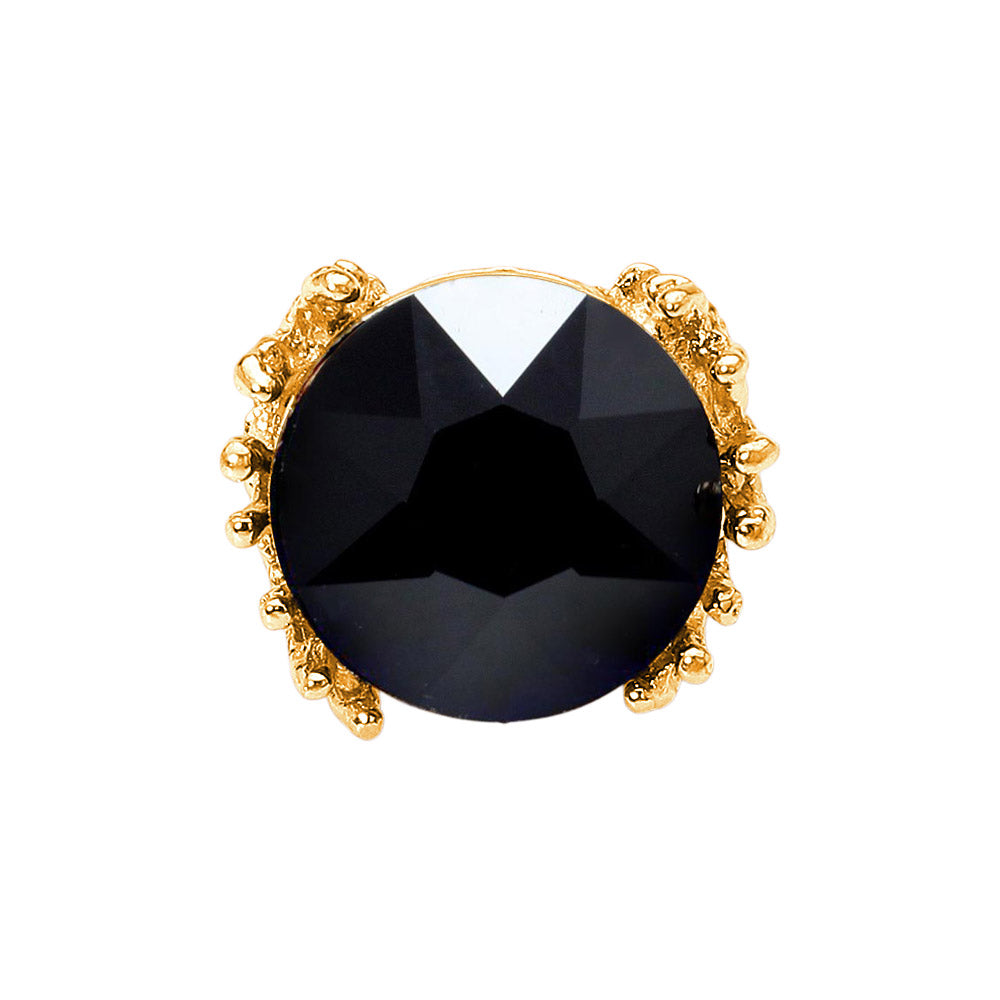 iLLASPARKZ Metal Twig Detailed Round Stone Stretch Ring