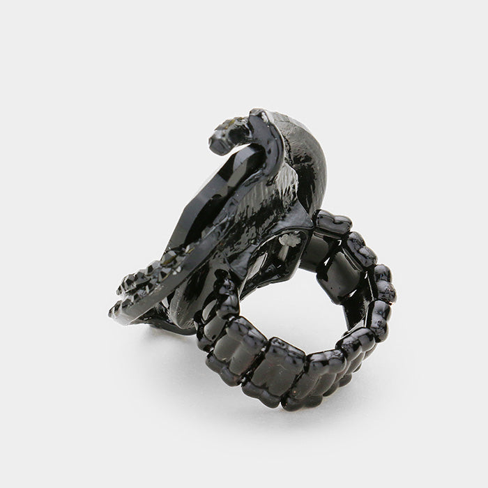 iLLASPARKZ Oval Crystal Centered Stretch Ring