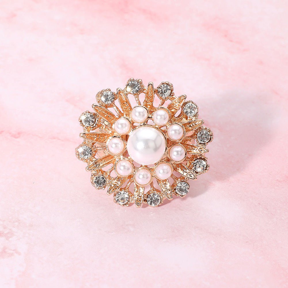iLLASPARKZ Pearl Flower Stretch Ring