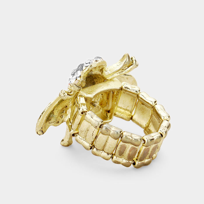 iLLASPARKZ Crystal Honey Bee Stretch Ring