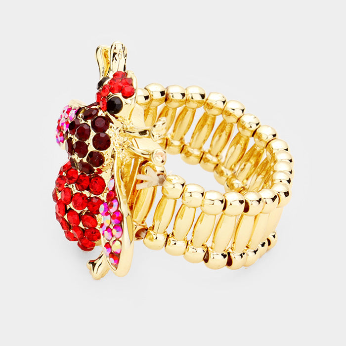 iLLASPARKZ Crystal Honey Bee Stretch Ring