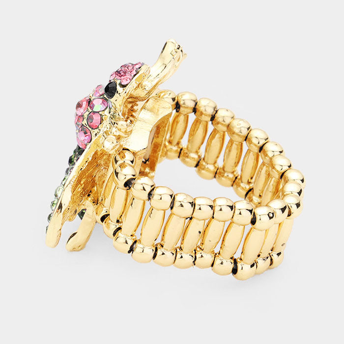 iLLASPARKZ Crystal Honey Bee Stretch Ring