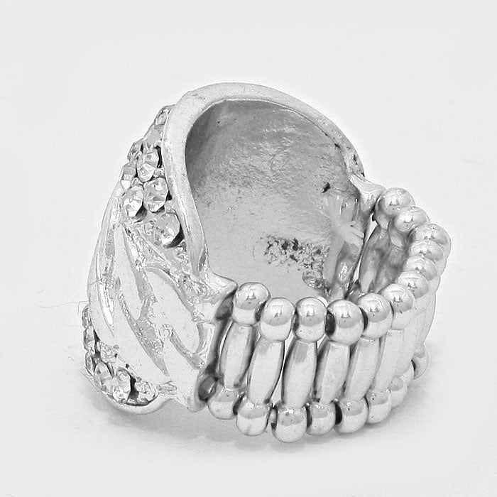 iLLASPARKZ Crystal Pave Chunky Stretch Ring