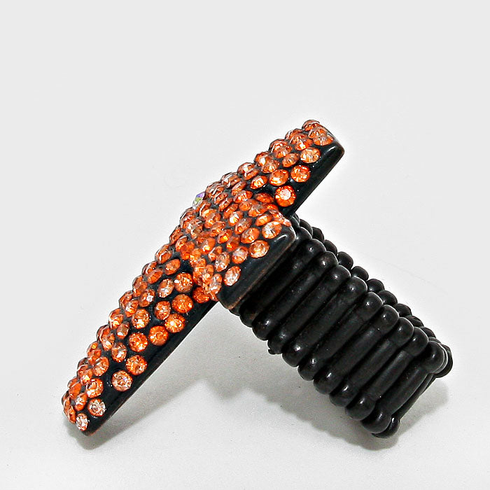 iLLASPARKZ Crystal Pave Cross Stretch Ring