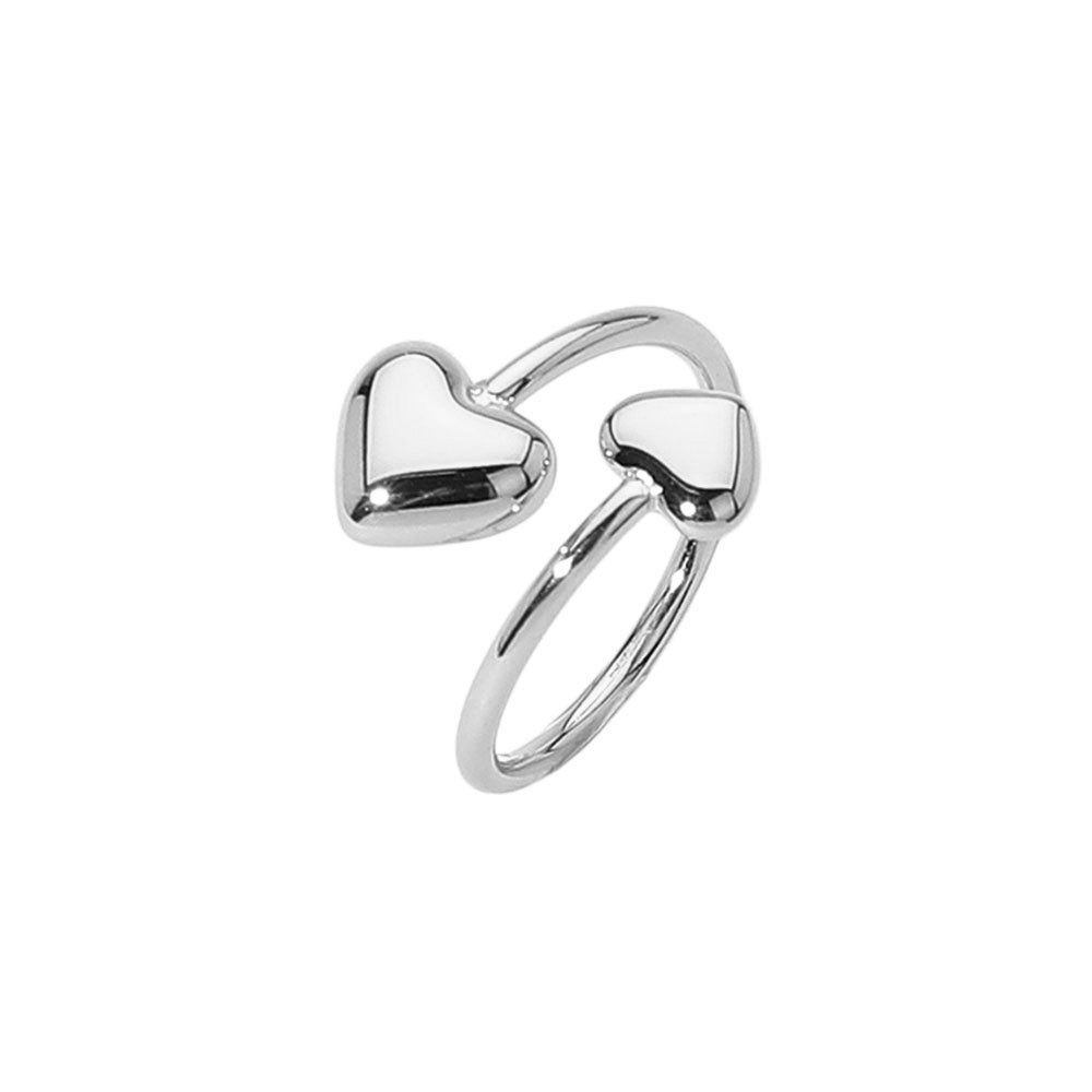 iLLASPARKZ SECRET BOX_Stainless Steel Heart Tip Adjustable Ring