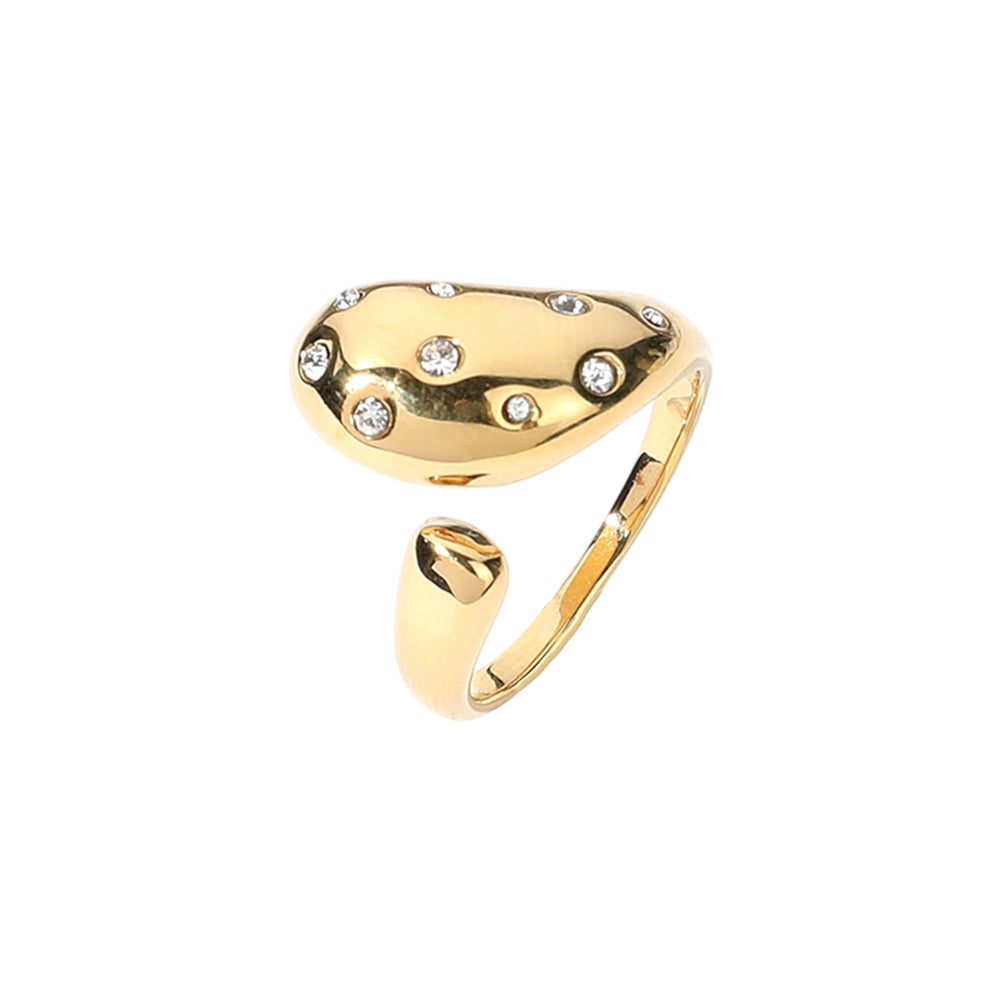 iLLASPARKZ SECRET BOX_Sterling Silver Dipped Hypoallergenic Stone Paved Dome Ring
