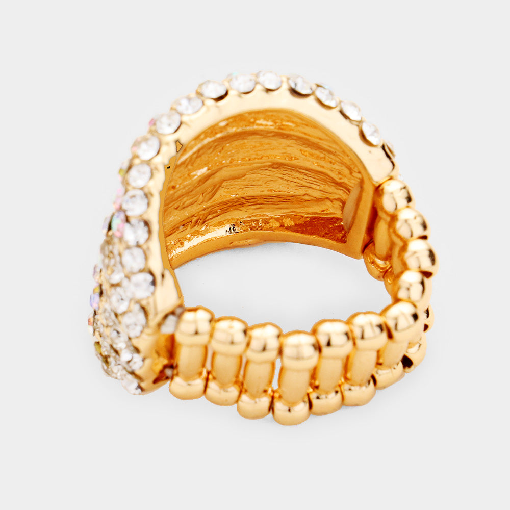 iLLASPARKZ Rhinestone Pave Stretch Ring