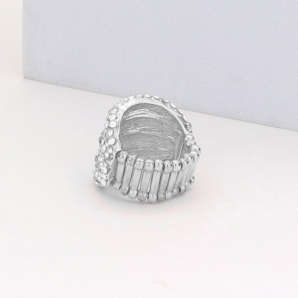 iLLASPARKZ Rhinestone Pave Stretch Ring