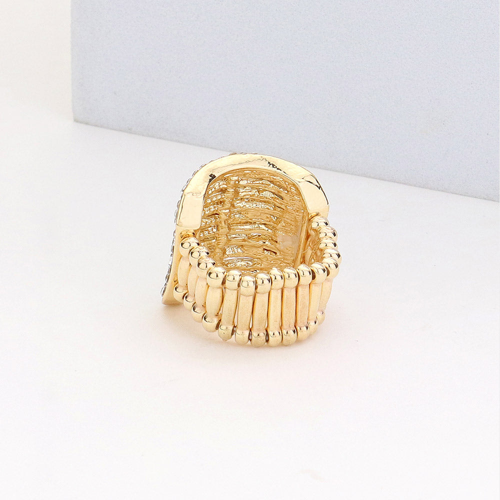 iLLASPARKZ Rhinestone Pave Multi Row Stretch Ring