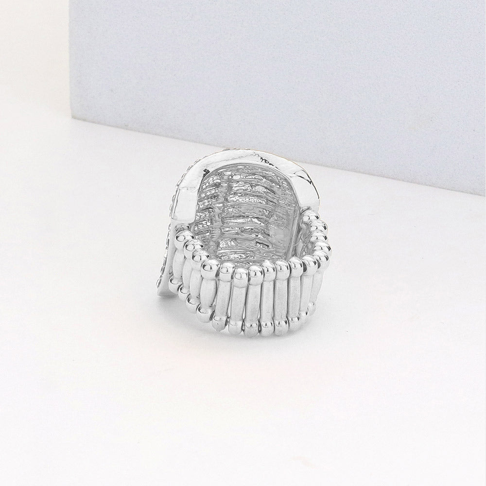 iLLASPARKZ Rhinestone Pave Multi Row Stretch Ring