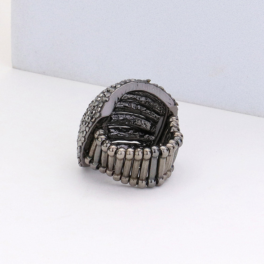 iLLASPARKZ Crystal Rhinestone Pave Dome Stretch Ring