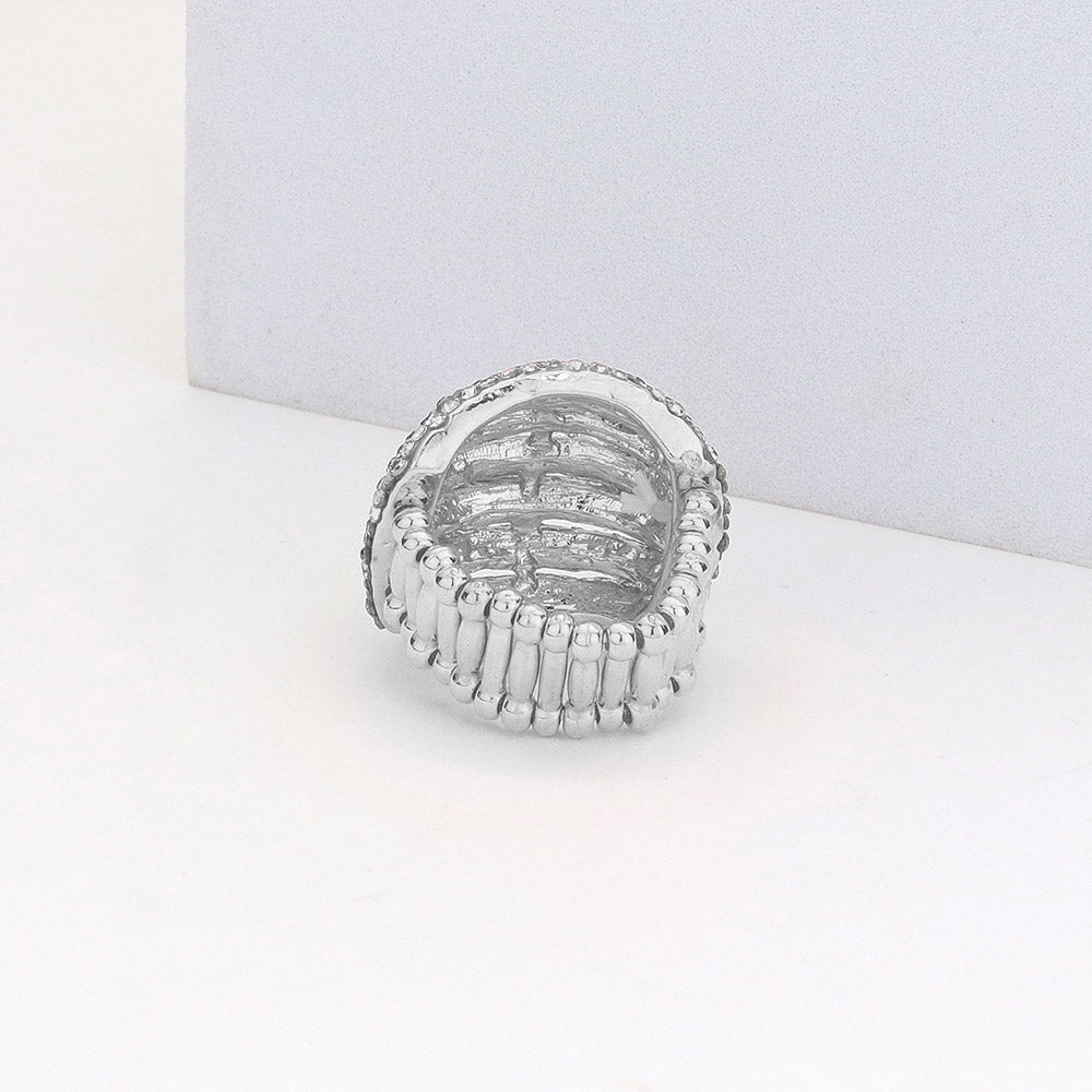 iLLASPARKZ Crystal Rhinestone Pave Dome Stretch Ring