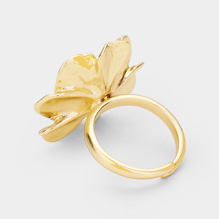 iLLASPARKZ Metal Bloom Flower Stretch Ring