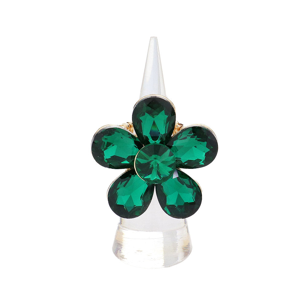 iLLASPARKZ Flower Stone Cluster Stretch Ring